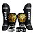 KIT LUVA 14OZ + CANELEIRA G/20MM + BANDAGEM + BUCAL - PRETO DOURADO GOLD  - PULSER - Imagem 1
