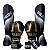 KIT LUVA 14OZ + CANELEIRA G/20MM + BANDAGEM + BUCAL - PRETO DOURADO IRON - PULSER - Imagem 1
