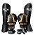 KIT LUVA 14OZ + CANELEIRA M/20MM + BANDAGEM + BUCAL - PRETO DOURADO IRON - PULSER - Imagem 1