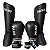 SUPER KIT LUVA 16OZ + CANELEIRA M/30MM + BANDAGEM + BUCAL - PRETO BRANCO MINIMAL - PULSER - Imagem 1