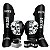 KIT LUVA 16OZ + CANELEIRA M/20MM + BANDAGEM + BUCAL - PRETO BRANCO CAVEIRA - PULSER - Imagem 1