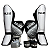 SUPER KIT LUVA 12OZ + CANELEIRA M/30MM + BANDAGEM + BUCAL - BRANCO PRETO HEXA - PULSER - Imagem 1
