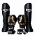 KIT LUVA 12OZ + CANELEIRA G/20MM + BANDAGEM + BUCAL - PRETO DOURADO IRON - PULSER - Imagem 1
