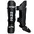 KIT LUVA 14OZ + CANELEIRA G/20MM + BANDAGEM + BUCAL - PRETO BRANCO CAVEIRA - PULSER - Imagem 5