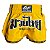 SHORT FIGHT MUAY THAI - FLAG NEON YELLOW - GO FIGHT - Imagem 1