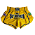 SHORT FIGHT MUAY THAI - FLAG NEON YELLOW - GO FIGHT - Imagem 1