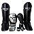 KIT LUVA 14OZ + CANELEIRA M/20MM + BANDAGEM + BUCAL - PRETO CAVEIRA - PULSER - Imagem 1