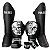 SUPER KIT LUVA 16OZ + CANELEIRA G/30MM + BANDAGEM + BUCAL - PRETO BRANCO CAVEIRA - PULSER - Imagem 1