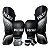 KIT LUVA 10OZ + CANELEIRA G/20MM + BANDAGEM + BUCAL - PRETO BRANCO MINIMAL - PULSER - Imagem 1