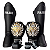 SUPER KIT LUVA 14OZ + CANELEIRA M/30MM + BANDAGEM + BUCAL - PRETO IMPERIAL - PULSER - Imagem 1
