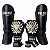KIT LUVA 16OZ + CANELEIRA G/20MM + BANDAGEM + BUCAL - PRETO IMPERIAL - PULSER - Imagem 1