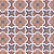 Sintético Corano Estampado Azulejo Ornamental (9289) - 1,40Mt de Largura - Imagem 1
