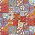 Sintético Corano Estampado Azulejo Português (9292) - 1,40Mt de Largura - Imagem 1