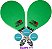 Raquete Fast Ball Evolution Verde + Bola Frescobol Python Verde Original - Kit 02 raquetes + 03 bolas - Imagem 1