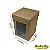 Caixa 10x10x15 0292 Kraft 420g  *Desm Tampa Visor acetato - Cod 1141 - Imagem 1