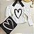 Blusa Infantil Manga Longa Coração Valentina Branco e Preto Menina 04 ao 12 - Imagem 2