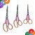 KIT C/ 3 TESOURAS DECORADA PARA COSTURA  - BOTOES - Imagem 3