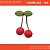 Aplique Pom Pom Cereja - Pacote c/100 unidades - Laços e artesanato COR:VERMELHO-145 - Imagem 1