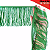 Franja de Tecido Acetinado - 10cm - Grade de Cores - Rolo C/10 Mts COR:VERDE-BANDEIRA-540 - Imagem 1