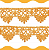 Renda Guipir CHL-016 - 2.5 Cm -  Rolo C/13.7 Mts Cor:Amarelo-Ouro - Imagem 1