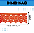 Renda Guipir CHL-162 - 5.0 Cm -  Rolo C/13.7 Metros Cor:Laranja-Neon - Imagem 2