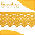 Renda Guipir CHL-162 - 5.0 Cm -  Rolo C/13.7 Metros Cor:Amarelo-Ouro - Imagem 1