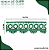 Renda Guipir CHL-113 - 2.5 Cm -  Rolo C/13.7 Mts Cor:Verde- Bandeira - Imagem 2