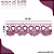 Renda Guipir CHL-113 - 2.5 Cm -  Rolo C/13.7 Mts Cor:Rose-Escuro - Imagem 2