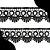 Renda Guipir CHL-113 - 2.5 Cm -  Rolo C/13.7 Mts Cor:Preto - Imagem 1