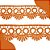 Renda Guipir CHL-113 - 2.5 Cm -  Rolo C/13.7 Mts Cor:Laranja - Imagem 1