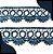 Renda Guipir CHL-113 - 2.5 Cm -  Rolo C/13.7 Mts Cor:Azul-Petroleo - Imagem 1