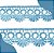 Renda Guipir CHL-113 - 2.5 Cm -  Rolo C/13.7 Mts Cor:Azul-Hortencia - Imagem 1