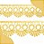 Renda Guipir CHL-113 - 2.5 Cm -  Rolo C/13.7 Mts Cor:Amarelo-Ouro - Imagem 1