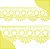 Renda Guipir CHL-113 - 2.5 Cm -  Rolo C/13.7 Mts Cor:Amarelo-Canario - Imagem 1