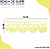 Renda Guipir CHL-113 - 2.5 Cm -  Rolo C/13.7 Mts Cor:Amarelo-Canario - Imagem 2