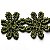 Renda Guipir CHL-207 FLOR 1.0 Cm -  Rolo C/13.7 Metros Cor:Verde-Musgo - Imagem 1