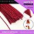 100 Haste De Chenille Limpador De Cachimbo Fios Artesanato 30cm Cor:Vermelho-Metalico - Imagem 1