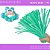 100 Haste de Chenille Limpador de Cachimbo Fios Artesanato 30cm COR:VERDE-BEBE-116 - Imagem 1