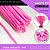 100 Haste De Chenille Limpador De Cachimbo Fios Artesanato 30cm Cor:Rosa-Chiclete-140 - Imagem 1