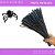 100 Haste de Chenille Limpador de Cachimbo Fios Artesanato 30cm COR:PRETO-METALICO - Imagem 1
