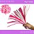 100 Haste de Chenille Limpador de Cachimbo Fios Artesanato 30cm COR:MULT-ROSA - Imagem 1