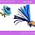 100 Haste de Chenille Limpador de Cachimbo Fios Artesanato 30cm COR:MULT-AZUL - Imagem 1
