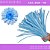 100 Haste de Chenille Limpador de Cachimbo Fios Artesanato 30cm COR:AZUL-BEBE-177 - Imagem 1