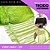 Franja de Tecido Acetinado - 30 cm - Grade de Cores - Rolo C/10 Mts COR:VERDE-LIMAO-225 - Imagem 1