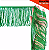 Franja de Tecido Acetinado - 15cm - Grade de Cores - Rolo C/10 Mts COR:VERDE-BANDEIRA-540 - Imagem 1