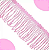 Franja de Tecido Acetinado - 15cm - Grade de Cores - Rolo C/10 Mts COR:ROSA-CANDY-133 - Imagem 1