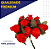 Mini Florzinha De Plastico - Pct C/ 144 Unid. Cor:VERMELHO-145 - Imagem 2