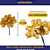 Mini Florzinha De Plastico - Pct C/ 144 Unid. Cor:OURO - Imagem 2