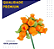 Mini Florzinha De Plastico - Pct C/ 144 Unid. Cor:LARANJA-523 - Imagem 3