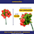Mini Florzinha De Plastico - Pct C/ 144 Unid. Cor:CORAL-816 - Imagem 2